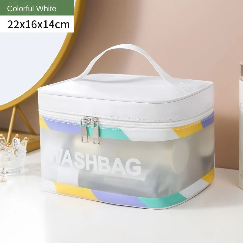 Frosted Makeup Bag Large Capacity Waterproof Wash Bag Cosmetic Storage Bag Portable Portable Portable Makeup Bag Travel Bag