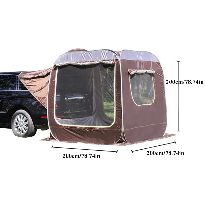 Car Rear Extended Tent Automatic Pop Up 3-4 Person Self Driving Outdoor Camping Shelter SUV Beach Canopy Fishing Awning Pergola