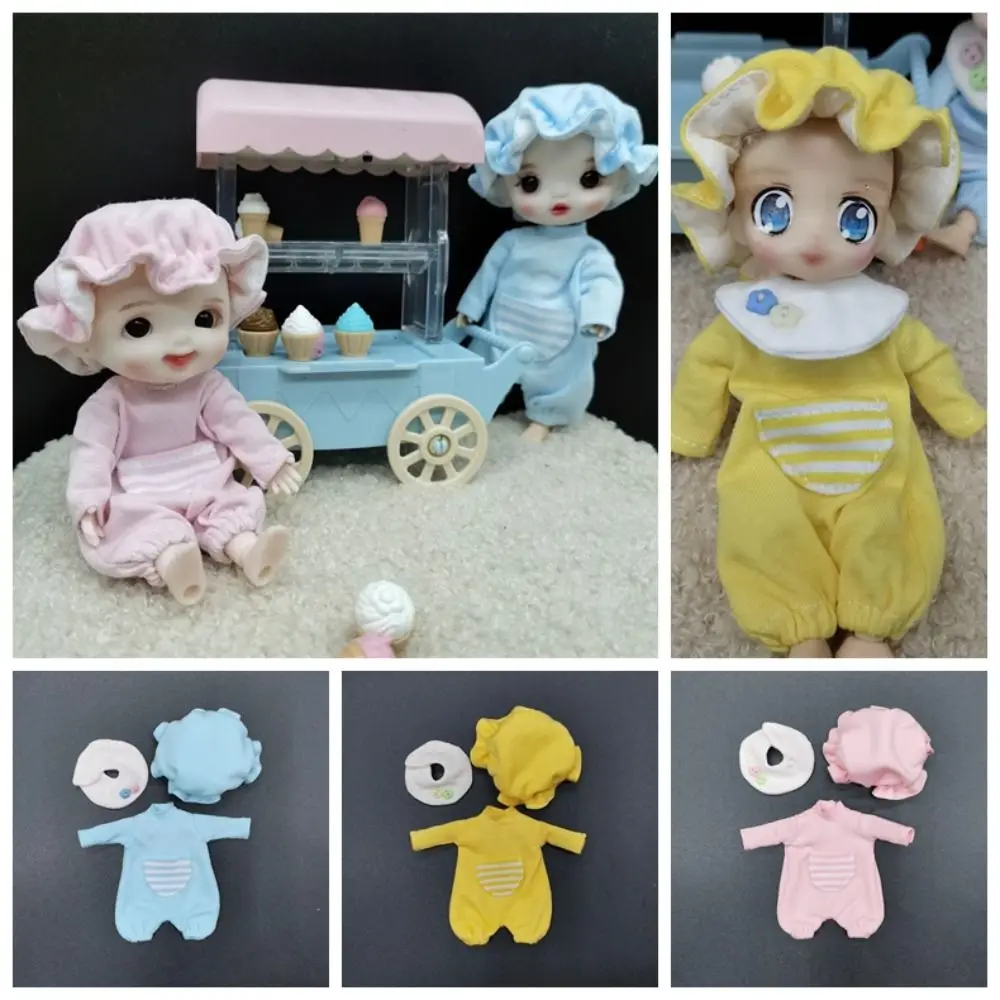 Prezent dla dziewczynek Onesie OB11 ubranka dla lalki ręcznie robione domek do zabawy lalka pełzający garnitur tkaniny Kawaii Obitsu 11 ubrania DIY zabawki