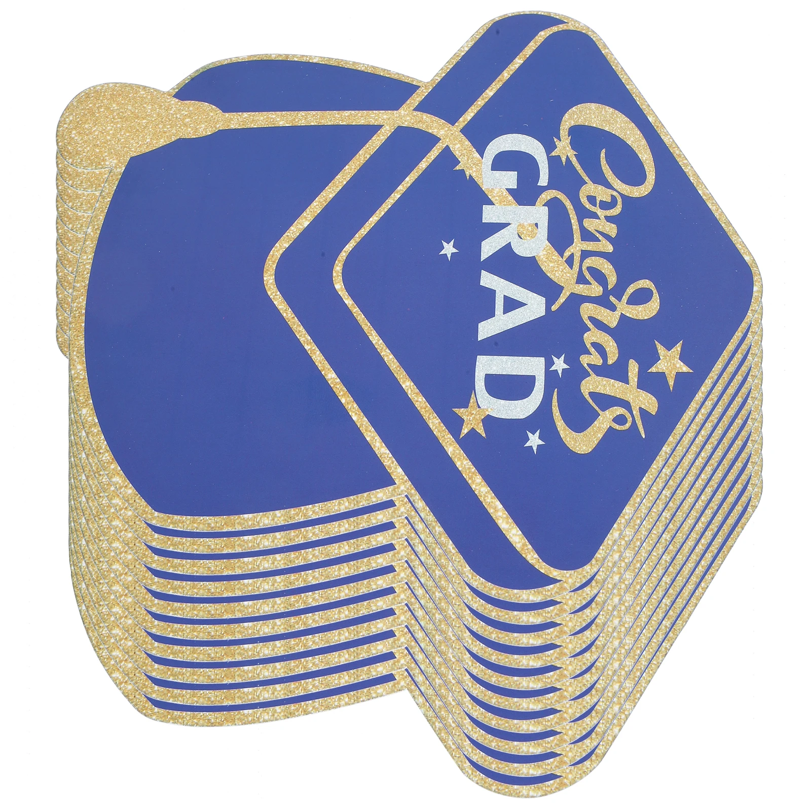 10 بطاقات قبعة التخرج الزرقاء بطاقات المعايدة الزخرفية العملية هدايا الحفلات ملاحظات تهنئة رسائل نعمة دعوات #5