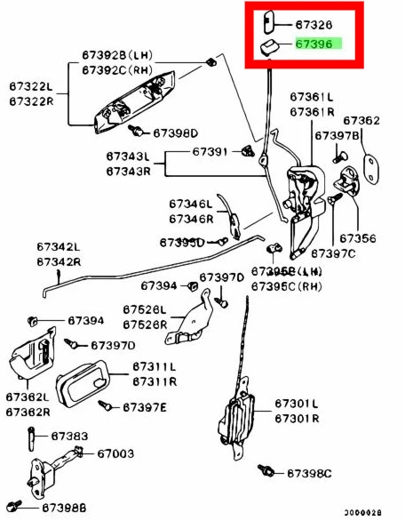 4 Piece Kit Door Lock Pin Cap with Holding for Pajero Montero V31 V32 V33 V43 MB774548 MB775216 for Shogun MK2 1991-1999
