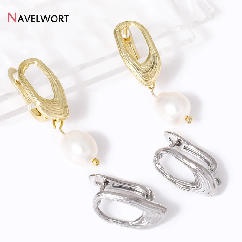 1/2/3Pairs 18K Gold Plated Stripe Earwires,Brass Metal Shvenzy Earring Fixtures,Supplies For Jewelry,Earring For Luxury Earrings