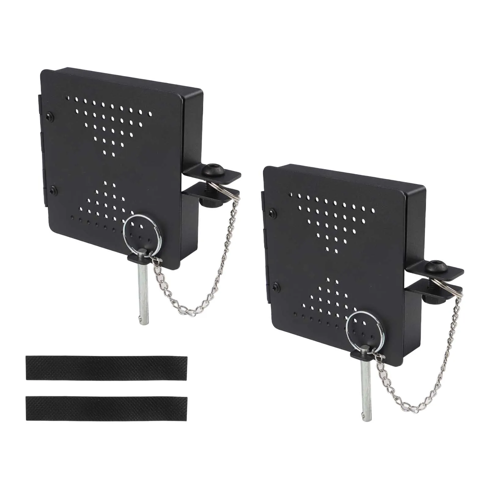 /Black /Iron /RV Bumper End Cover For 4 Inch Square Bumper Sewer Hose Protection With Safety Pin And Ventilation Holes Easy Inst