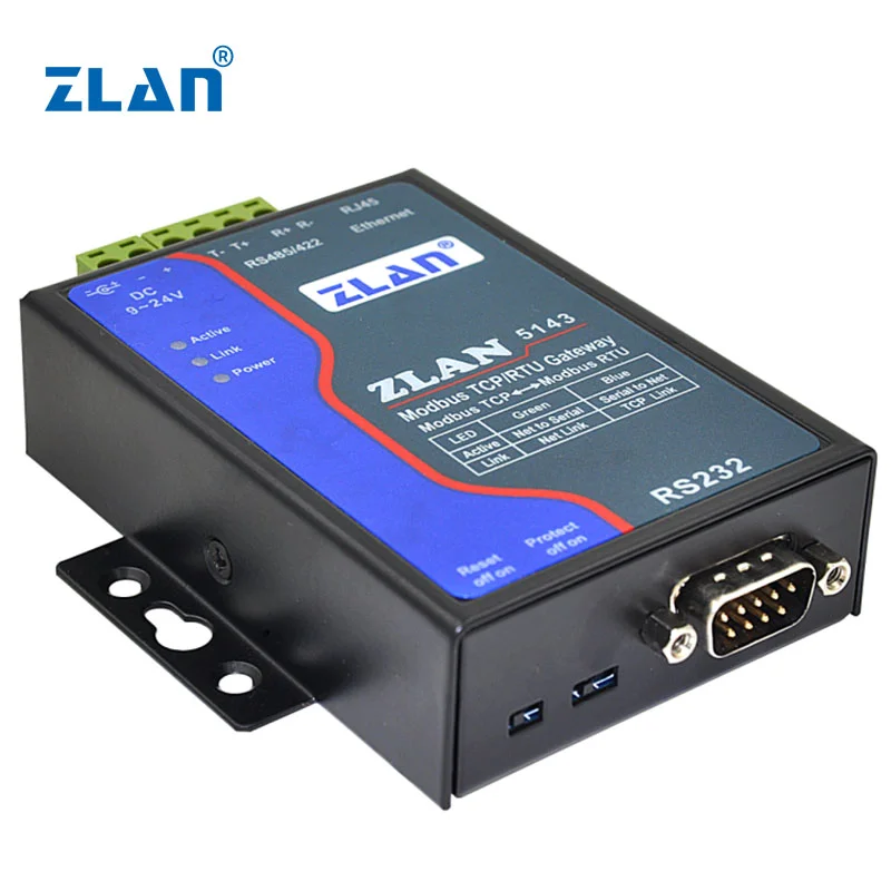 Modbus RTU TCP Gateway, MQTT JSON, RS232, RS485, RS422 para porta Ethernet, ZLAN5143