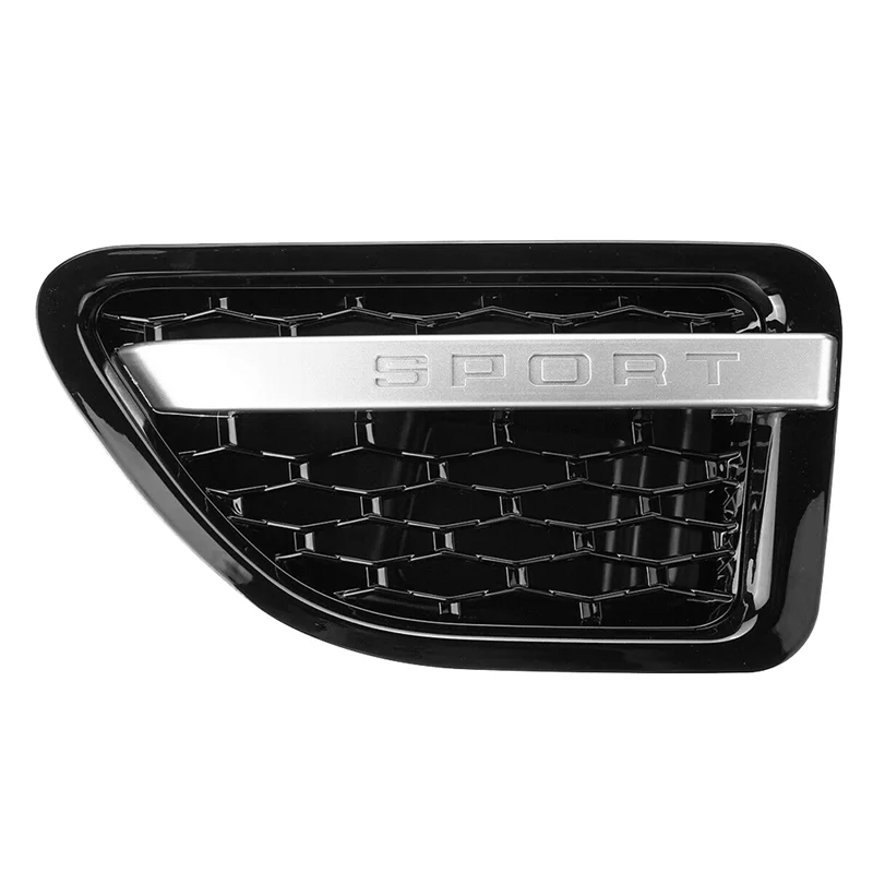 1 زوج الجانب الأمامي الحاجز تنفيس الهواء مصبغة كروم لاند روفر رينج روفر سبورت 2005-2009 شبكة تنفيس تدفق الهواء المدخول #5