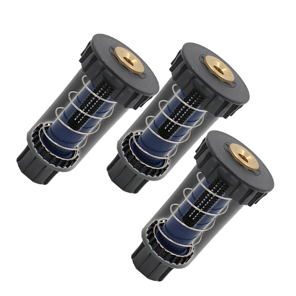 3pcs Pop-Up Sprinklers 360 180 90 Degree Adjustable Heads Built-In Filter Stainless Steel Spring For Lawn Yard Garden
