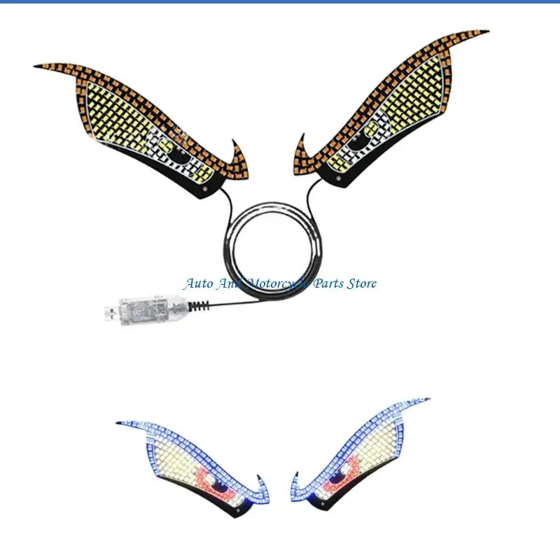 P9FD Unique Eagling LED Car Decoration Light USB Powered For Vehicles 1 Pair