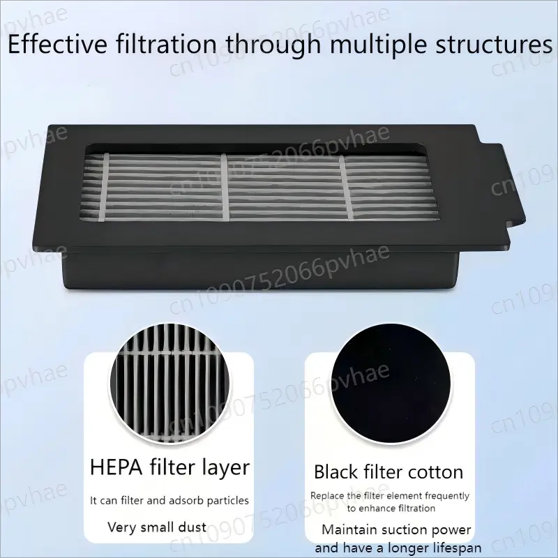 قطع غيار روبوت تنظيف ECOVACS T50 PRO OMNI/T50 PRO/T50 OMNI، فرشاة جانبية رئيسية، مناديل ممسحة، مرشحات HEPA، أكياس غبار، إكسسوارات - 4