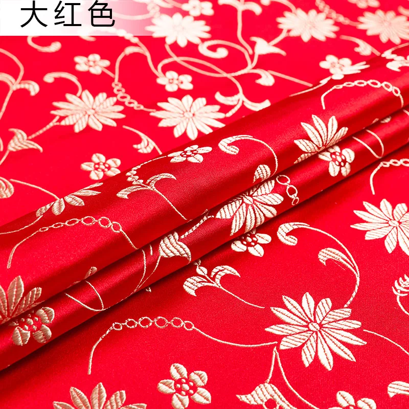 Vintage brocade fabrics pattern garment jacquard material by the meter sewing bag cheongsam clothing fabric