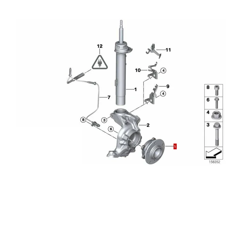 31216765157 محور العجلة مع المحمل الأمامي 320i 325i 323i #2
