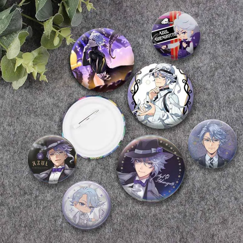 Anime Game Peripheral Brooch Cartoon Character Azul Ashengrotto Badge Otaku Culture Enamel Pins Bag Hat Accessories Jewelry Gift