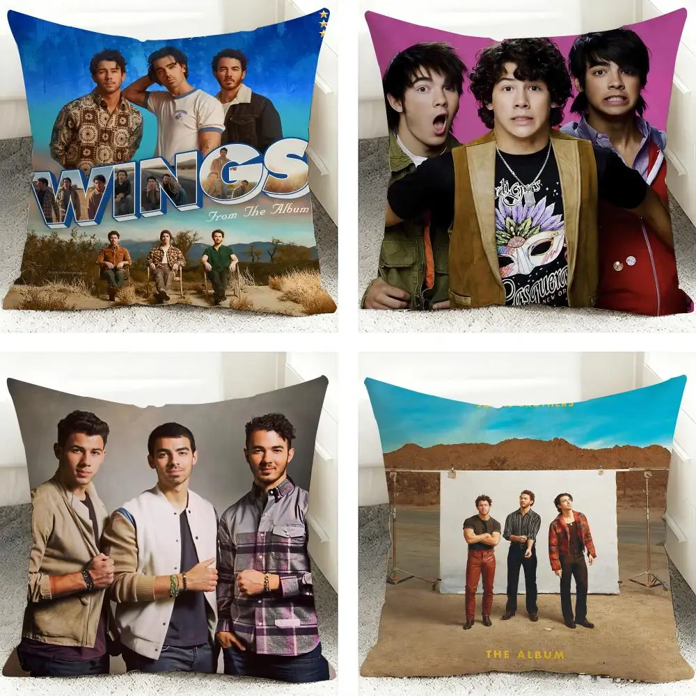Band J-JONAS B-BROTHERS Cushion Cover 40x40cm Square Decorative Sofa Cushion Cover Bedroom Living Room Home Decor Gift
