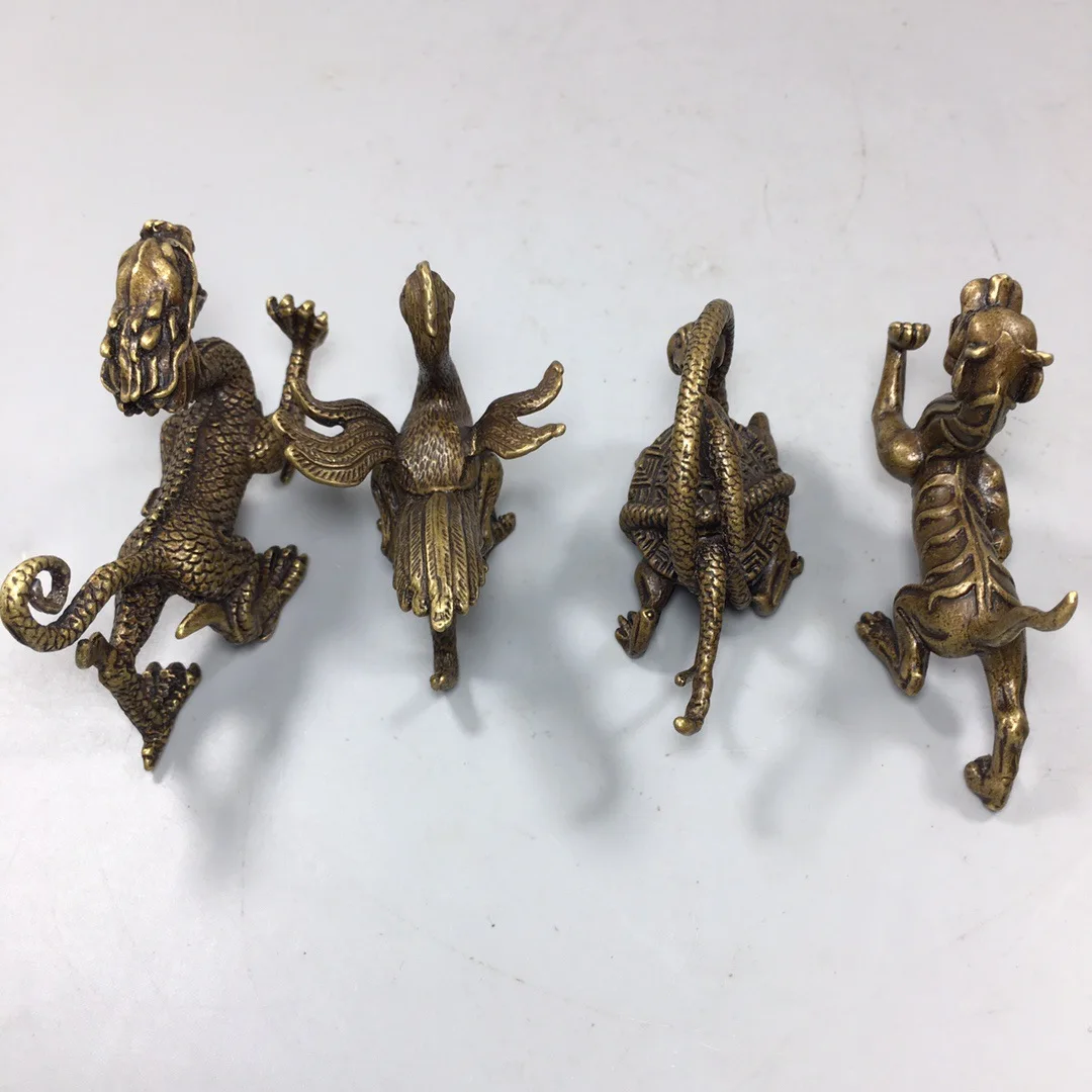 

Miscellaneous bronze, collection handicrafts, brass, four sacred beasts, a set of miscellaneous ornaments