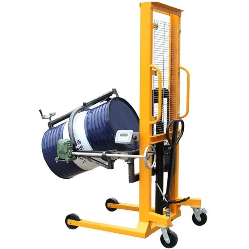 

[Hot Sale] Pallet Oil Drum Stacker Multi-Function Pallet Truck Hydraulic Flipping Oil Drum Lifter 400kg