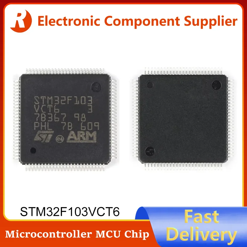 5Pcs STM32F103VCT6 STM32F103 STM32 F103VC F103VCT6 STM32F LQFP-100 Brand New ARM Cortex-M3 32-bit Microcontroller-MCU Chip IC