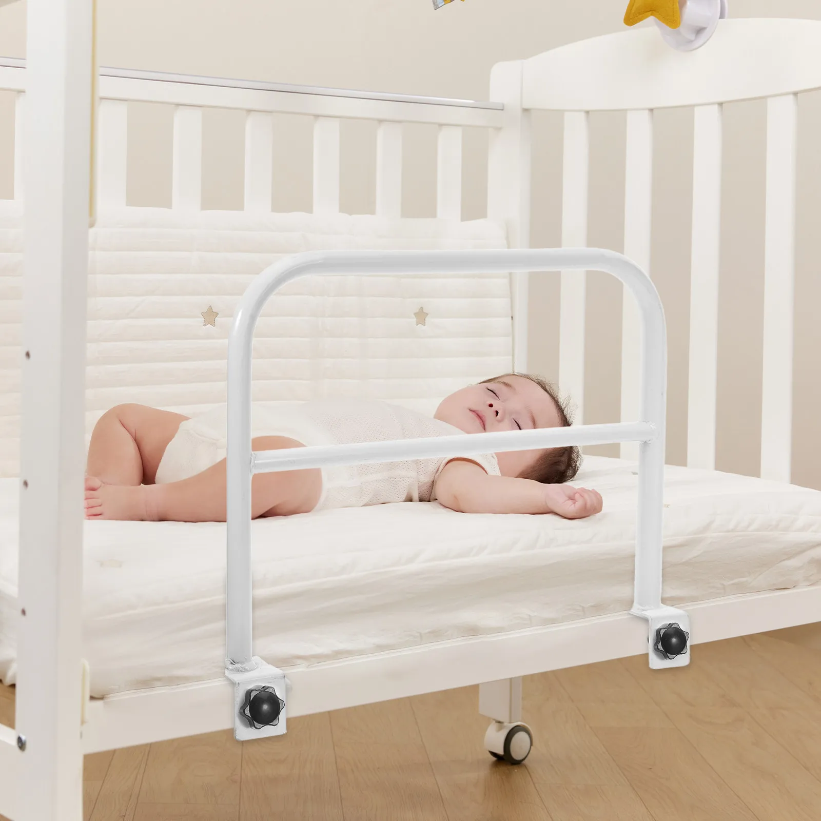 

Kids Bed Safety Guard Rail Portable Folding Anti-Fall Side Railing for Children Seniors Single Beds Cribs White