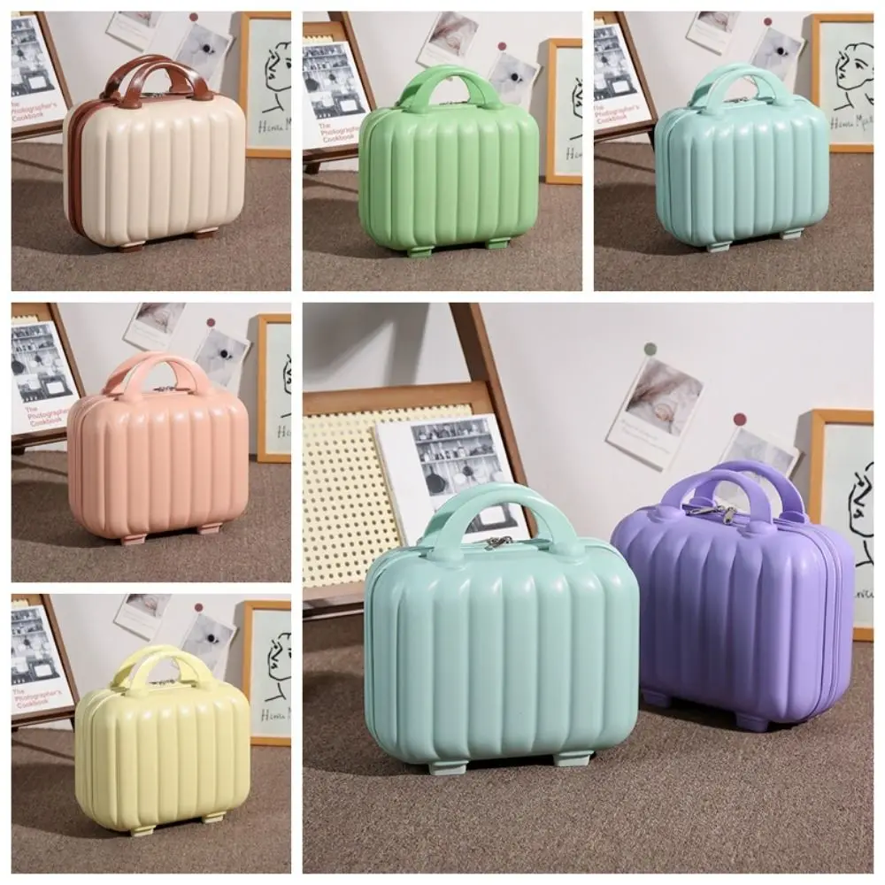 Mini Luggage Candy Color Suitcase 14-inch Cosmetic Cases Girls Travel Organizer