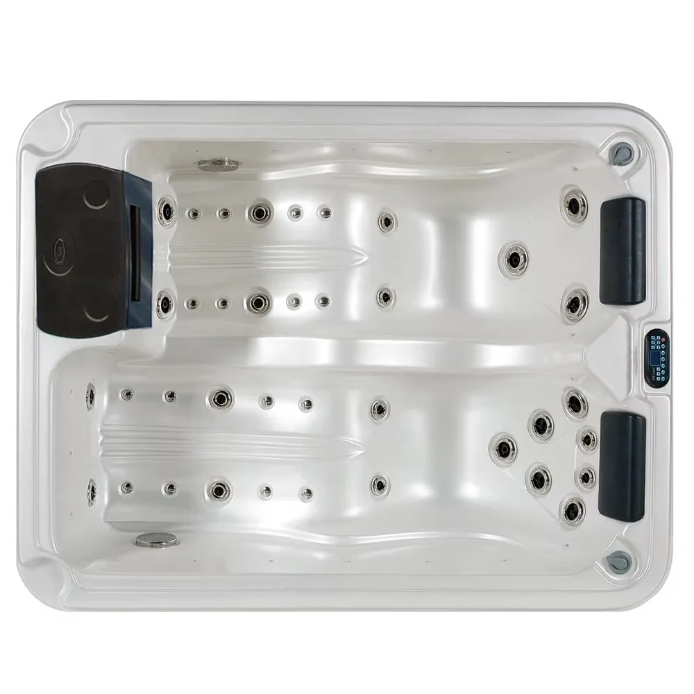 Outside Hot Tub Hydro Massage Spa Swim Spa standing 2 People Air Jet Whirlpool Outdoor Large Bathtub for Two Adultspromote sales