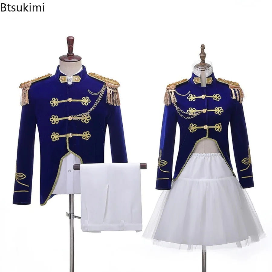 

Fashion Sailor Uniform Men Women Orchestra Stage Performance Clothing Portrait Studio Photography Two Piece Set Cosplay Costumes