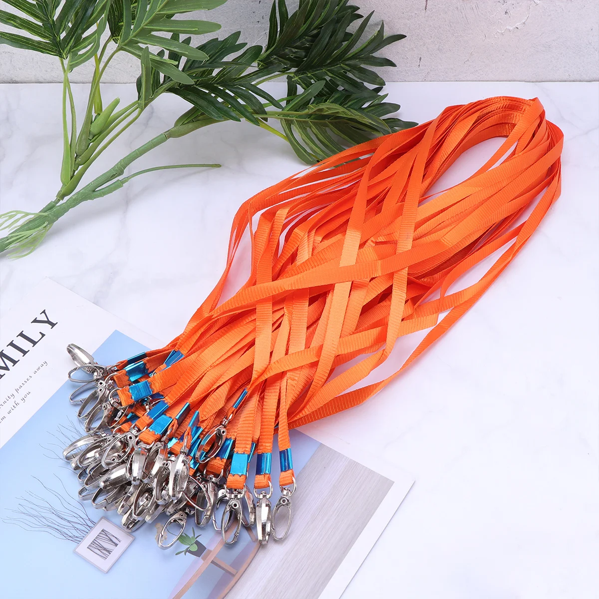 

50Pcs Neck Strap Lanyard Id Badge Holder Wide Comfortable Fabric Strap for Office Name Tag Projects Parties Events