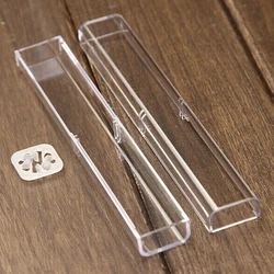 Box Case Pen Storage Box Stationery Organizer School Office Use Transparent  Plastic Tube Case with A Cute Shape