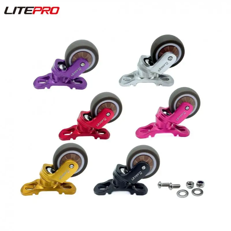 AliExpress NONE Litepro Fender Mudguard Caster Easy Wheels For Brompton A C P T Line Bike Push Wheel