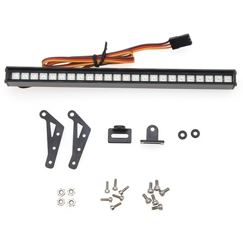 20 Modes Flicker RC Car Upgrade Parts Color LED Light Bar Roof Lamp For 1/10 RC Crawler Traxxas TRX4 Axial SCX10 D90