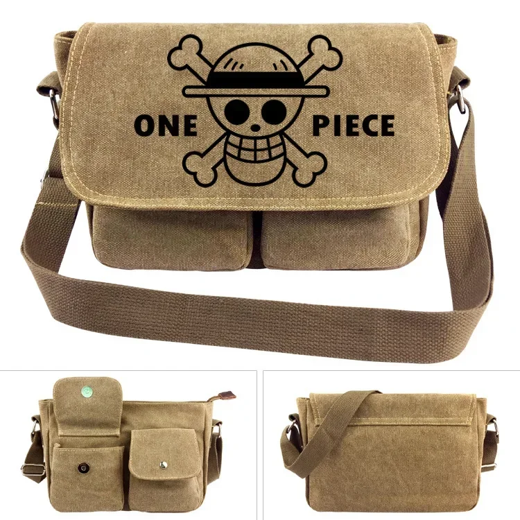 ONE PIECE Luffy Zoro Canvas Handbags Shoulder Bag Large Capacity Crossbody Bags For Teenager Messenger Bag Student School Bags