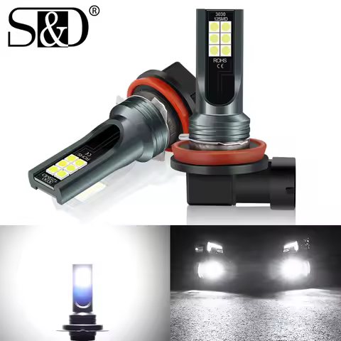 1pc H7 LED Bulb H8 H11 H16 JP 9005 HB3 9006 HB4 Led Lamp Car Fog Lights Day Driving Running Light 6000K White 12V