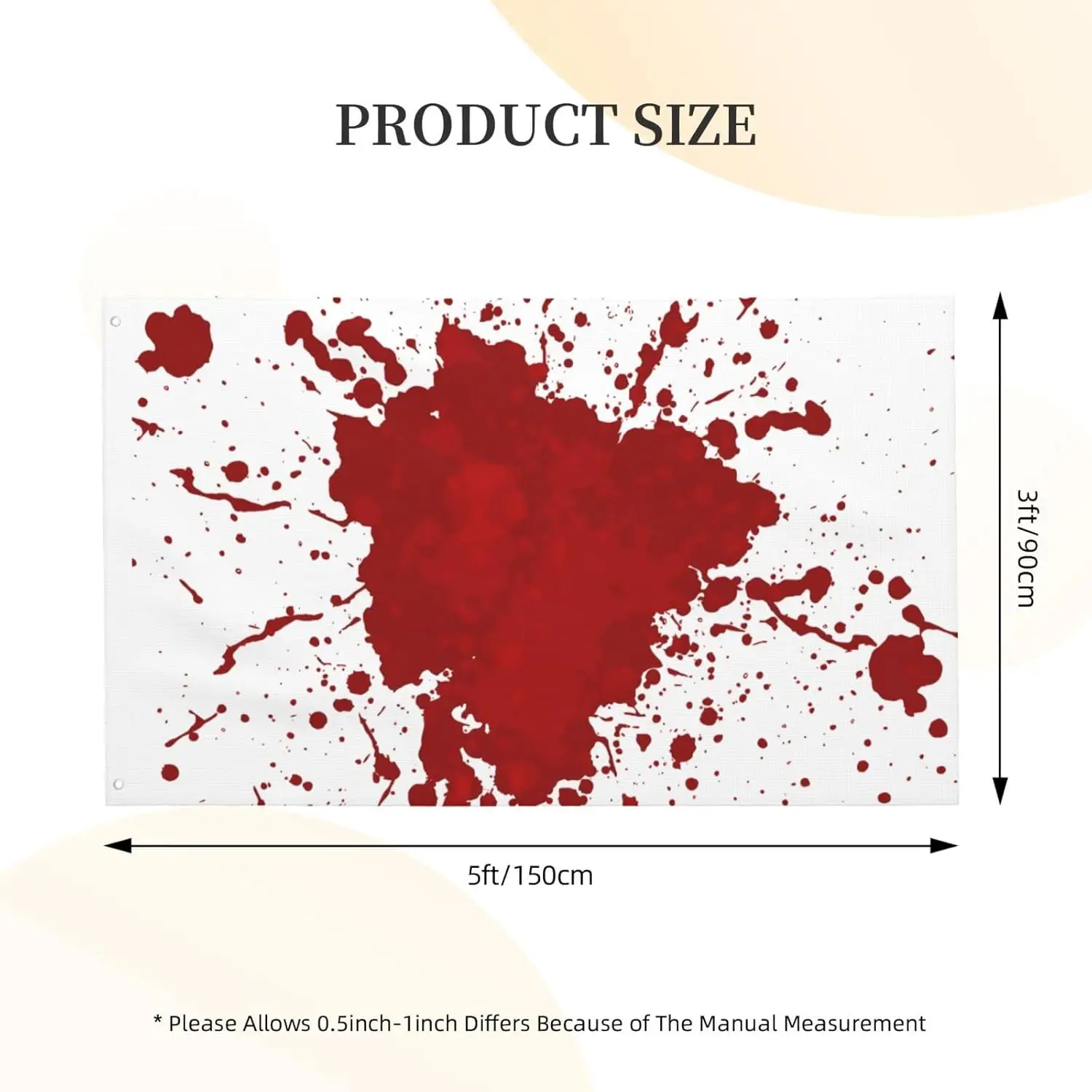Flagicts 100% Polyester Red Blood Splash Style Flag