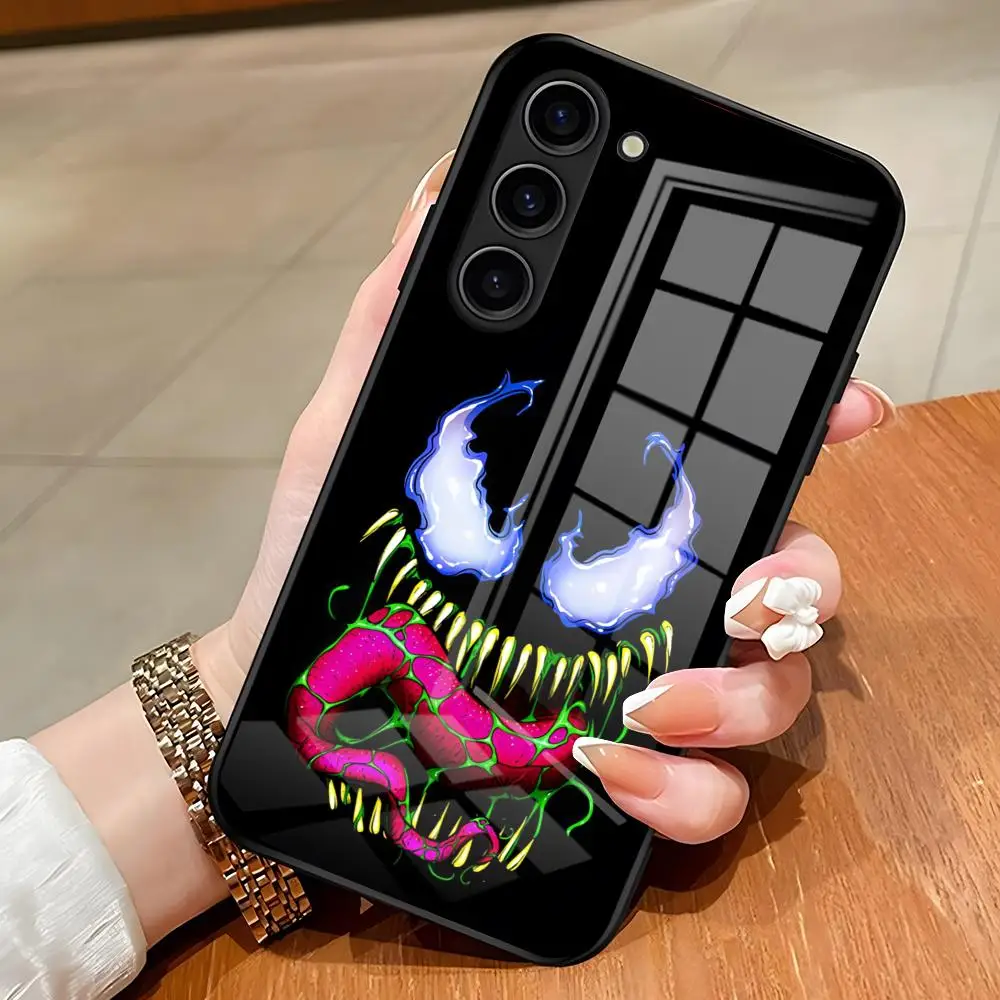 Marvels V-Venom Phone Case For Samsung S25 Edge Ultra S23 S22 S21 S20 Ultra Plus S24 Fe A54 A53 A25 Glass Cover - view 6