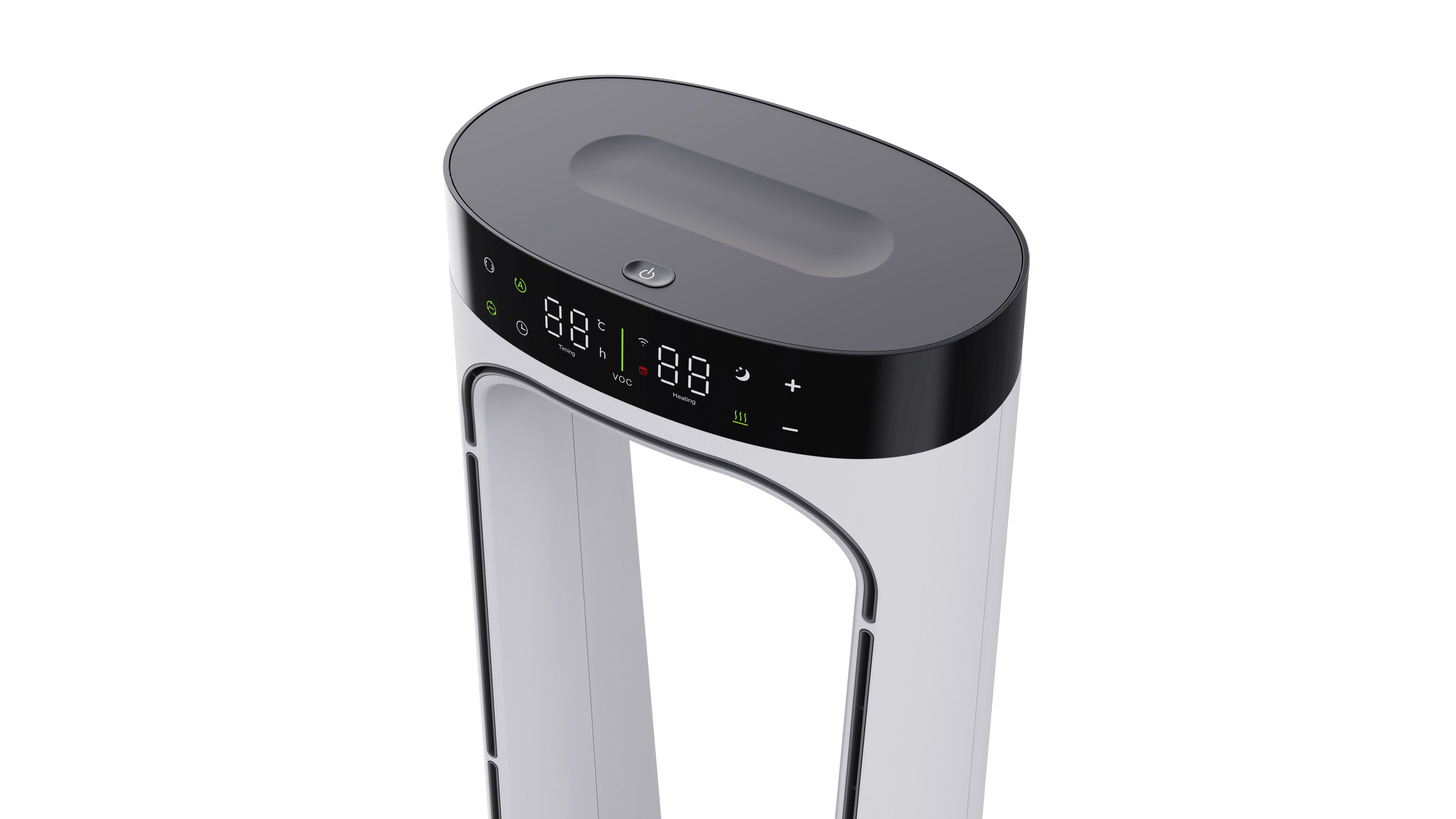 BLDC Bladeless Tower Stand Fan with Remote Control & LED Screen Display Heater Function Electric Household