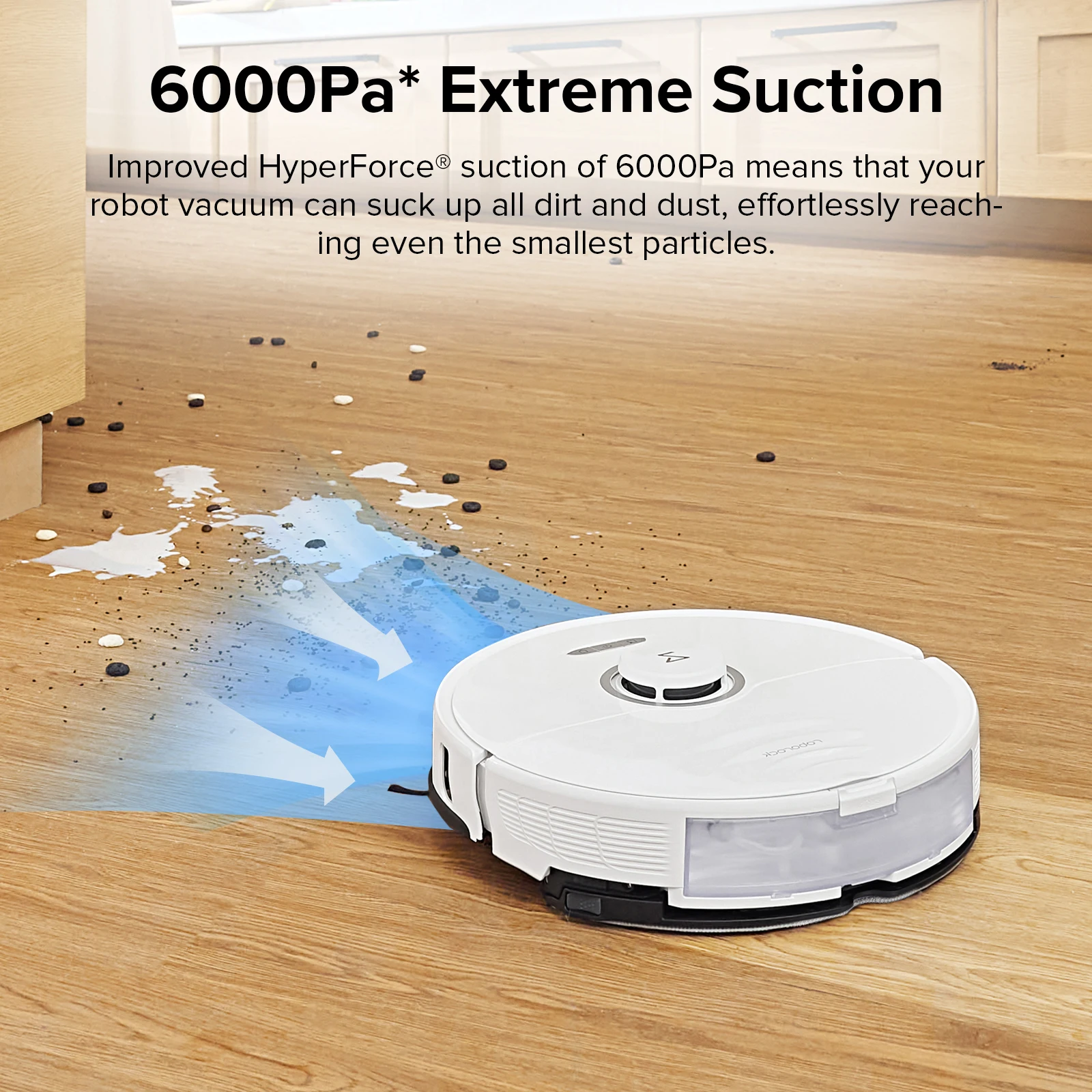 Roborock S8 Robot Vacuum cleaner,6000Pa Suction Dual Brush with 3D Structured Light Obstacle Avoidance, from roborock S7 upgrade