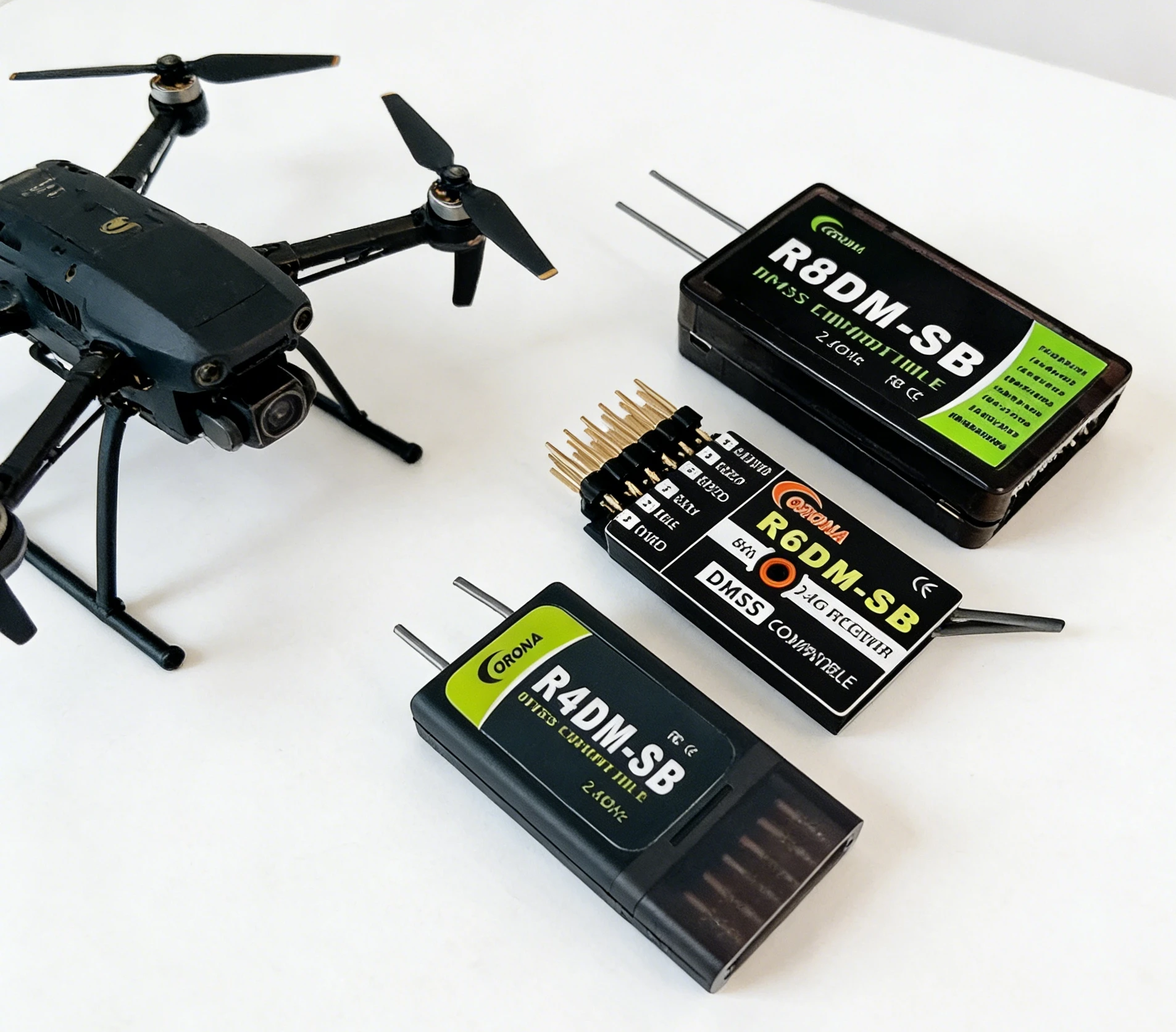 CORONA 2.4GHz DMSS Compatible Receiver R8DM-SB is designed to use with JR DMSS XG6 XG7 XG8 XG11 XG14 2.4GHz transmitters
