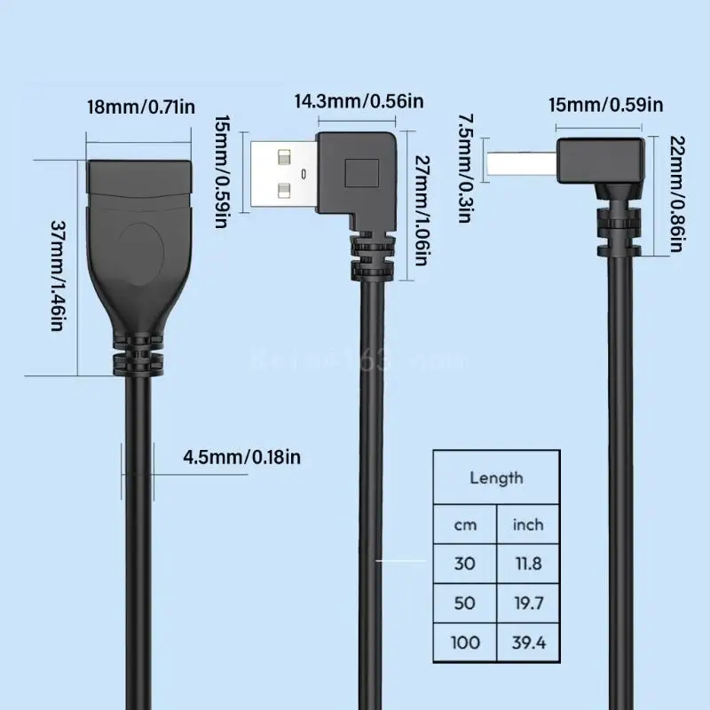 كابل تمديد USB عالي السرعة USB كابل موسع ذكر إلى أنثى البيانات