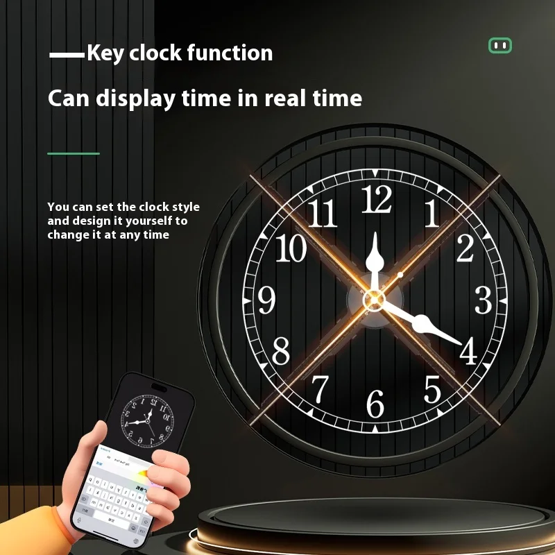 45cm Naked Eye 3D Holographic Fan Screen Floating Stereo Projection Transparent Display Rotating Air Imaging Advertising Machine