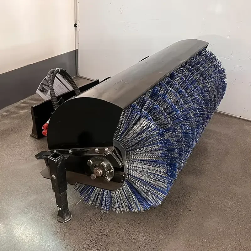 Snow Equipment Mini Skid Steer Angle Sweeper Snow Thrower for Road Cleaning