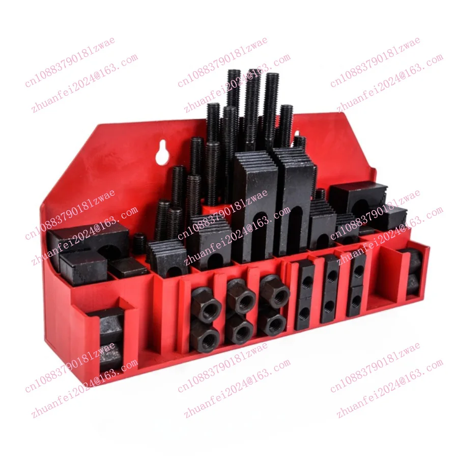 58pcs Milling Machine Clamping Set Mill Clamp Kit Vice M12 Universal Fixture Screw Set Pressure Plate Processing Parts