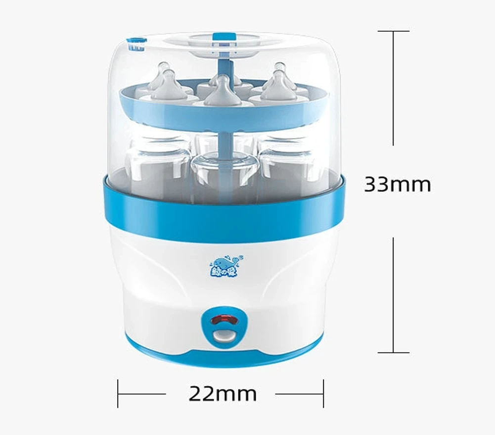 Sterylizator i suszarka do butelek 3 w 1, elektryczny parowy sterylizator do butelek dla niemowląt, dezynfektor do butelek, smoczków i piersi