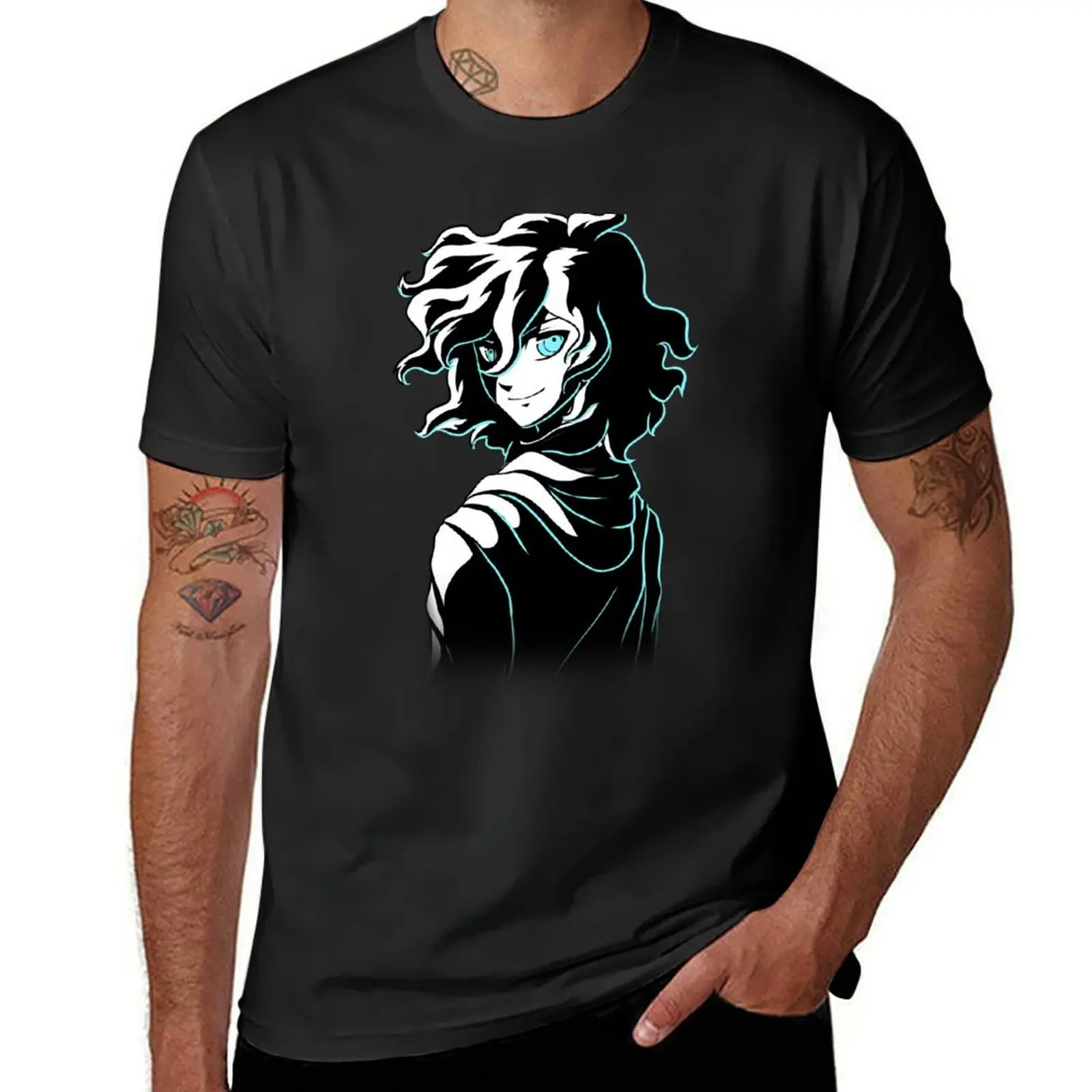 Komaeda Nagito, Stylized T-Shirt heavyweights shirts graphic tees kawaii clothes black t shirts for men