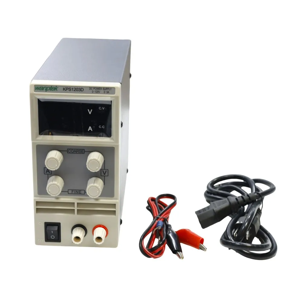 KPS1203D Variable DC Power Supply 120V 3A Compact Lab Grade Switching Regulator Low Ripple Dual Display for Electronics