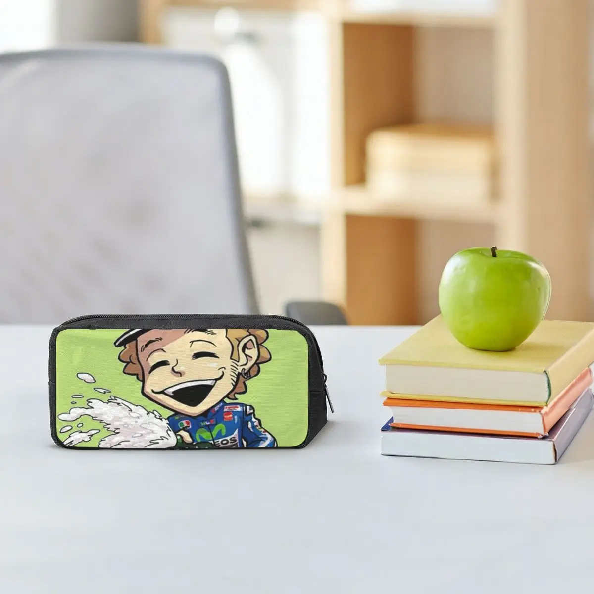 

Motorcycle Racing Motor Rossi Pencil Cases for Students School Pen Box Pencil Bag Large Pencil Pouch Storage Stationery Supplies