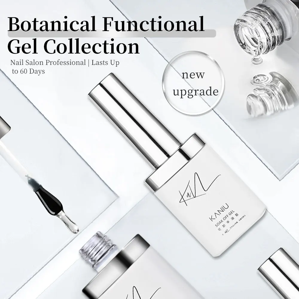 Kaniu 12ml Żel do Paznokci Funkcjonalny Żel do Paznokci z Bazą i Topem Transparentny Półtrwały Manicure Narzędzia do Zdobienia Paznokci