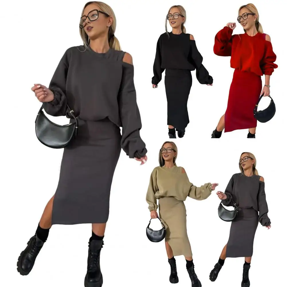 Two Piece Sets Women Dress Sets Tracksuit Jogger Sweatshirts Autumn Winter Sports Elastic Waist Streetwear Matching Sets