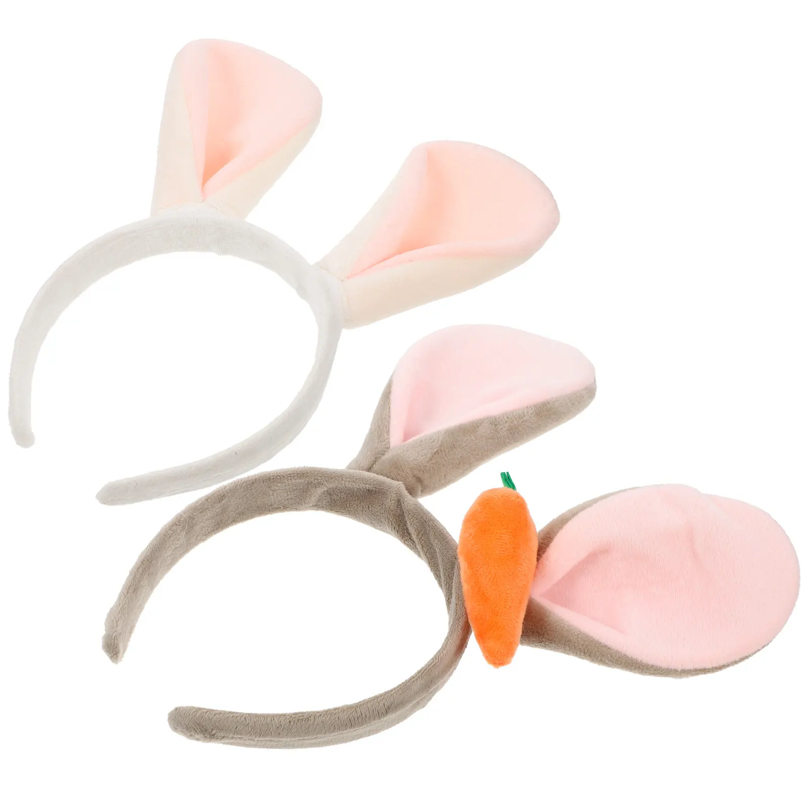 

2Pcs Rabbit Ear Headband Soft Comfortable Bunny Ears Hairband for Daily Wear Makeup Face Washing Party Costume Easter