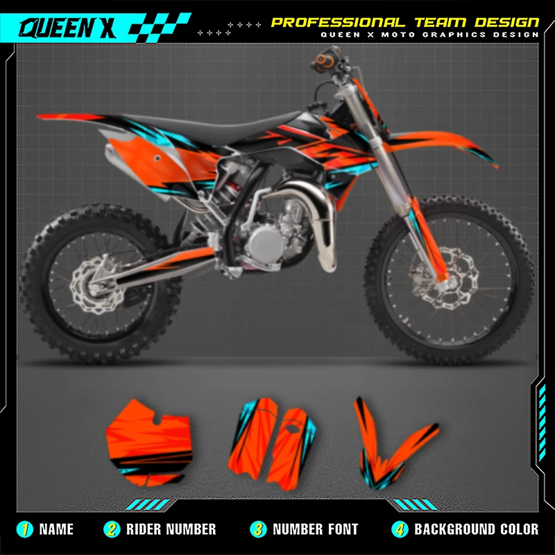 

Queen X MOTOR Cusotm Team Motorcycle Graphics Decal Stickers Kits For KTM SX85 2013 2014 2015 2016 2017 85cc 017