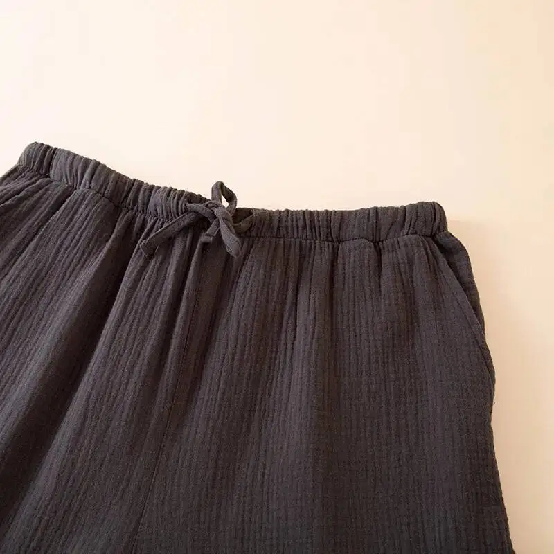 

Летние хлопковые тонкие мужские простые повседневные домашние шорты без принта, свободные дышащие и удобные шорты Pama