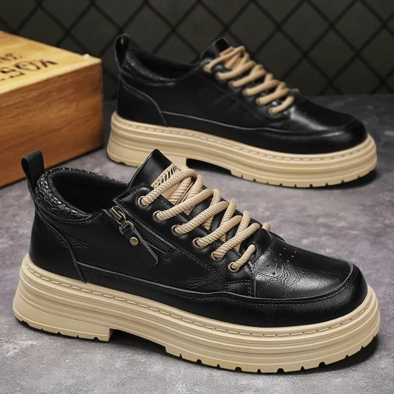 2025 خريف/شتاء نمط جديد خمر طبعة محدودة منخفضة أعلى سميكة سوليد الرجال أحذية رياضية غير رسمية عصرية متعددة الاستخدامات