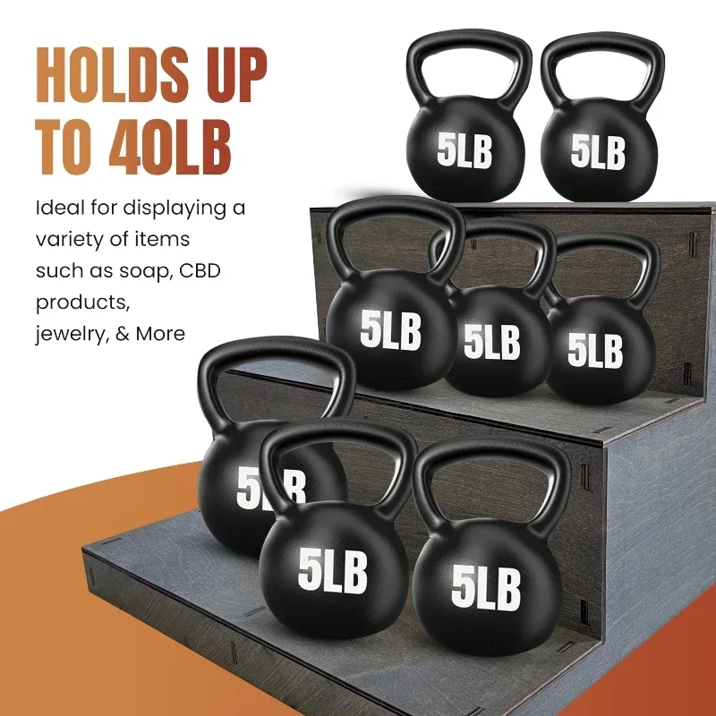 

3-Tier Natural Wood Cupcake Display Stand, Easy Assembly Tiered Tray for Kitchen, Living Room, Flowers, Dolls & Jewelry Storage