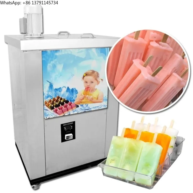

Small Ice Lolly Popsicle Ice Cream Making Machine 2 Molds Automatic Popsicle Freezer Machines